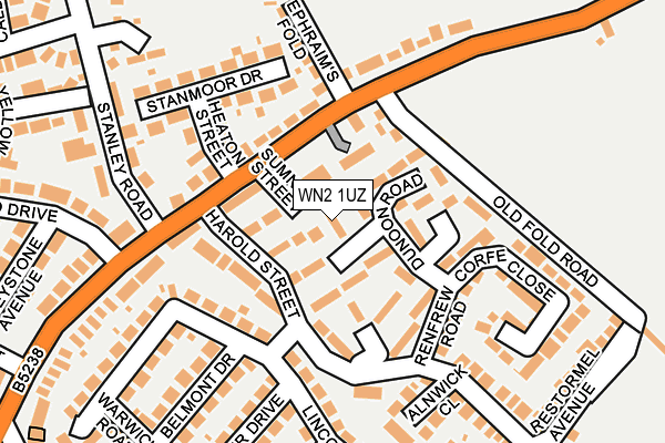 WN2 1UZ map - OS OpenMap – Local (Ordnance Survey) WN2 1UZ map - OS OpenMap – Local (Ordnance Survey)