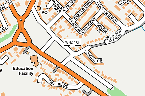 WN2 1XF map - OS OpenMap – Local (Ordnance Survey) WN2 1XF map - OS OpenMap – Local (Ordnance Survey)