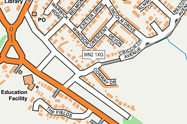 WN2 1XG map - OS OpenMap – Local (Ordnance Survey) WN2 1XG map - OS OpenMap – Local (Ordnance Survey)