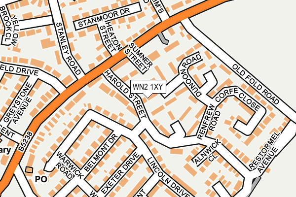 WN2 1XY map - OS OpenMap – Local (Ordnance Survey) WN2 1XY map - OS OpenMap – Local (Ordnance Survey)