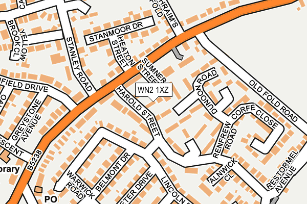 WN2 1XZ map - OS OpenMap – Local (Ordnance Survey) WN2 1XZ map - OS OpenMap – Local (Ordnance Survey)