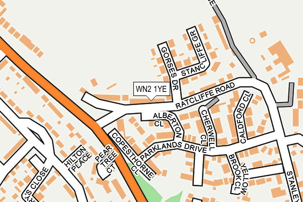 WN2 1YE map - OS OpenMap – Local (Ordnance Survey) WN2 1YE map - OS OpenMap – Local (Ordnance Survey)