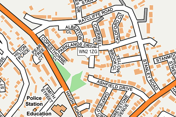 WN2 1ZG map - OS OpenMap – Local (Ordnance Survey) WN2 1ZG map - OS OpenMap – Local (Ordnance Survey)