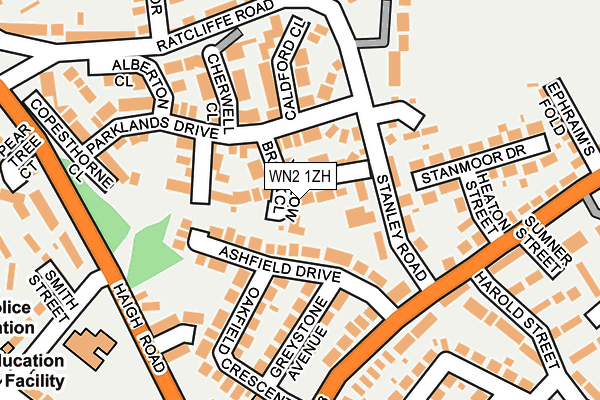 WN2 1ZH map - OS OpenMap – Local (Ordnance Survey) WN2 1ZH map - OS OpenMap – Local (Ordnance Survey)