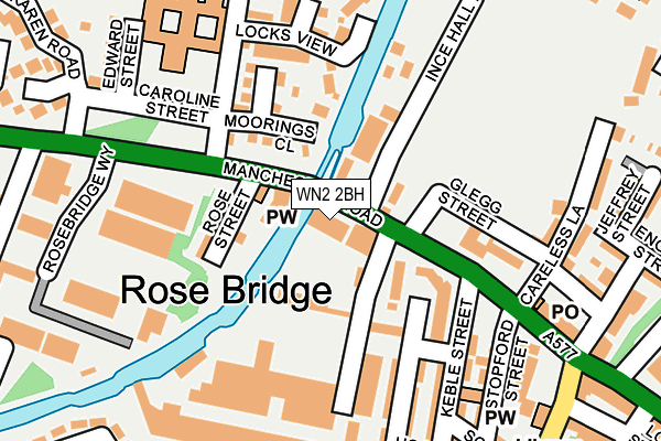 WN2 2BH map - OS OpenMap – Local (Ordnance Survey) WN2 2BH map - OS OpenMap – Local (Ordnance Survey)