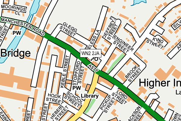 WN2 2JA map - OS OpenMap – Local (Ordnance Survey) WN2 2JA map - OS OpenMap – Local (Ordnance Survey)