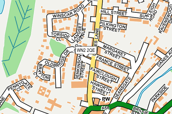 WN2 2QE map - OS OpenMap – Local (Ordnance Survey) WN2 2QE map - OS OpenMap – Local (Ordnance Survey)