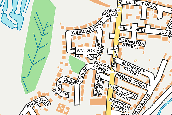WN2 2QX map - OS OpenMap – Local (Ordnance Survey) WN2 2QX map - OS OpenMap – Local (Ordnance Survey)