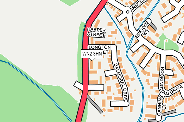 WN2 3HN map - OS OpenMap – Local (Ordnance Survey)