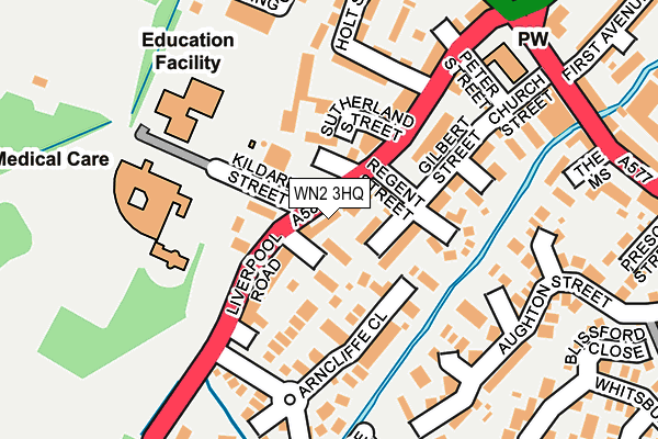 WN2 3HQ map - OS OpenMap – Local (Ordnance Survey) WN2 3HQ map - OS OpenMap – Local (Ordnance Survey)