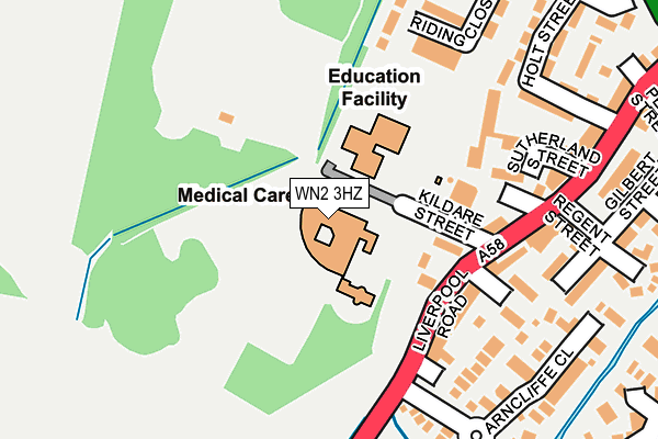 WN2 3HZ map - OS OpenMap – Local (Ordnance Survey) WN2 3HZ map - OS OpenMap – Local (Ordnance Survey)