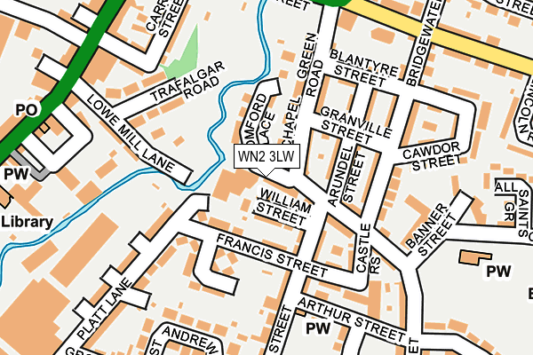 WN2 3LW map - OS OpenMap – Local (Ordnance Survey) WN2 3LW map - OS OpenMap – Local (Ordnance Survey)