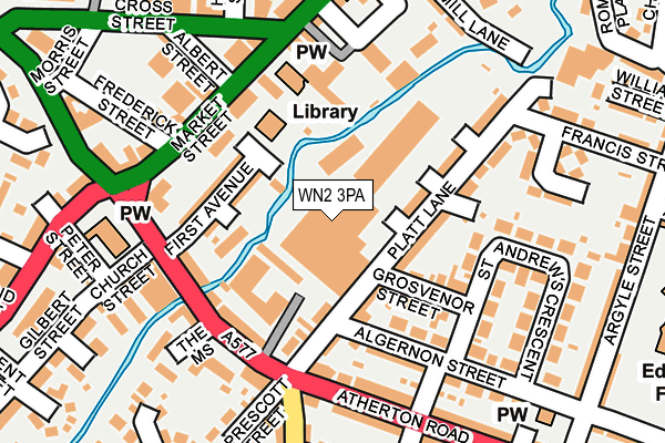 WN2 3PA map - OS OpenMap – Local (Ordnance Survey)