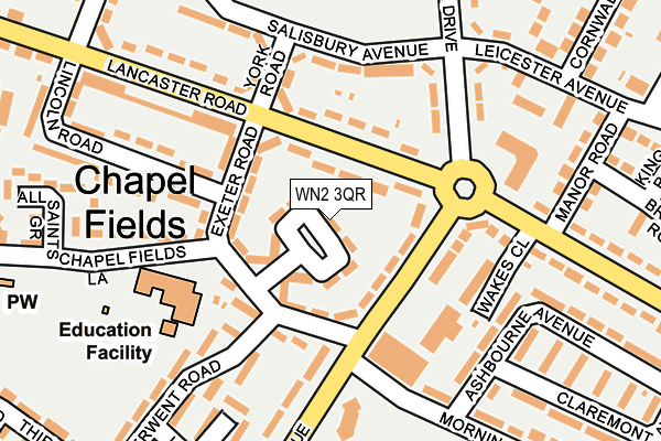WN2 3QR map - OS OpenMap – Local (Ordnance Survey) WN2 3QR map - OS OpenMap – Local (Ordnance Survey)