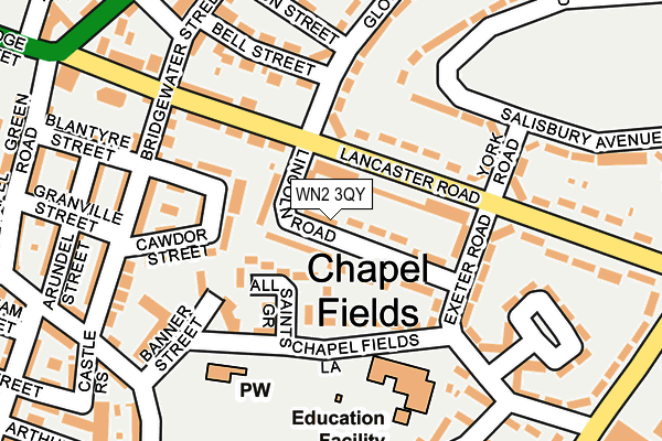 WN2 3QY map - OS OpenMap – Local (Ordnance Survey) WN2 3QY map - OS OpenMap – Local (Ordnance Survey)