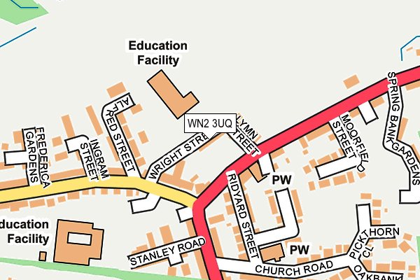 WN2 3UQ map - OS OpenMap – Local (Ordnance Survey) WN2 3UQ map - OS OpenMap – Local (Ordnance Survey)
