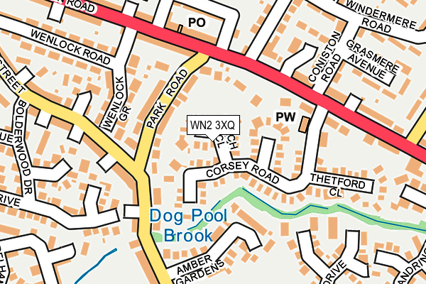 WN2 3XQ map - OS OpenMap – Local (Ordnance Survey) WN2 3XQ map - OS OpenMap – Local (Ordnance Survey)