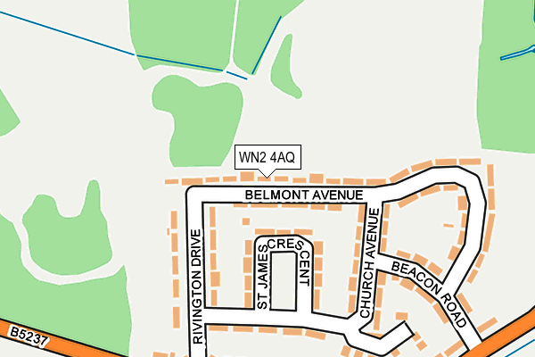 WN2 4AQ map - OS OpenMap – Local (Ordnance Survey) WN2 4AQ map - OS OpenMap – Local (Ordnance Survey)