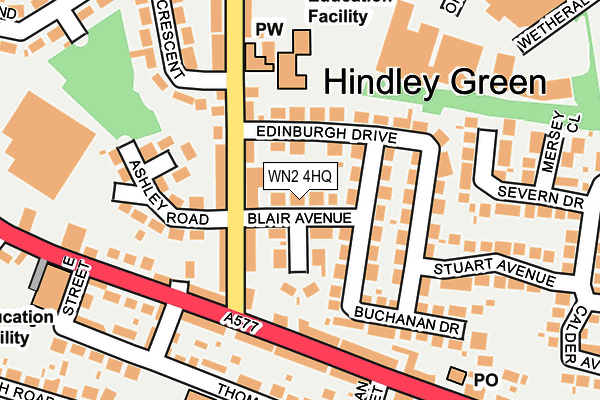 WN2 4HQ map - OS OpenMap – Local (Ordnance Survey) WN2 4HQ map - OS OpenMap – Local (Ordnance Survey)