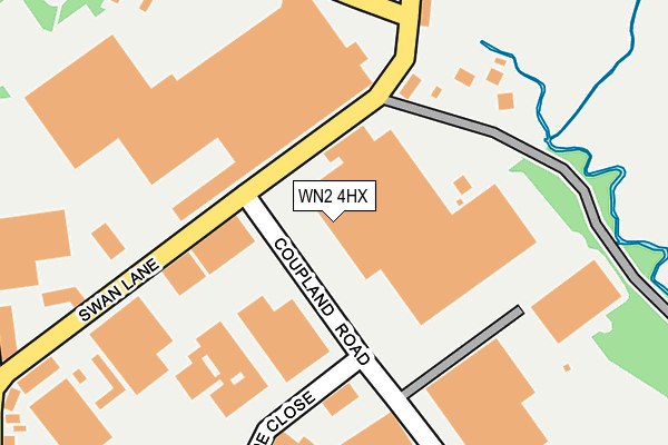 WN2 4HX map - OS OpenMap – Local (Ordnance Survey) WN2 4HX map - OS OpenMap – Local (Ordnance Survey)
