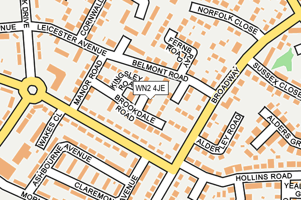 WN2 4JE map - OS OpenMap – Local (Ordnance Survey) WN2 4JE map - OS OpenMap – Local (Ordnance Survey)