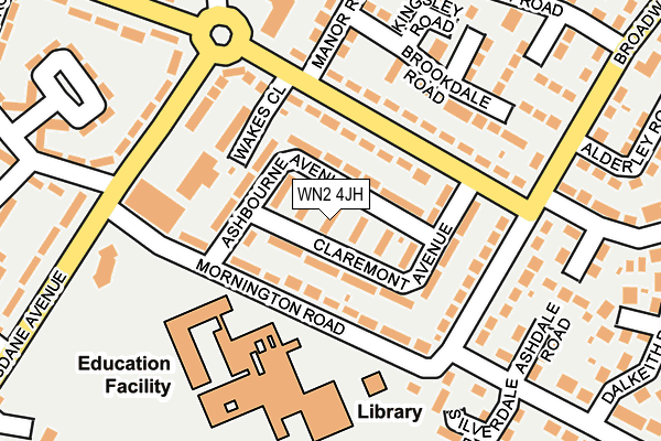 WN2 4JH map - OS OpenMap – Local (Ordnance Survey) WN2 4JH map - OS OpenMap – Local (Ordnance Survey)