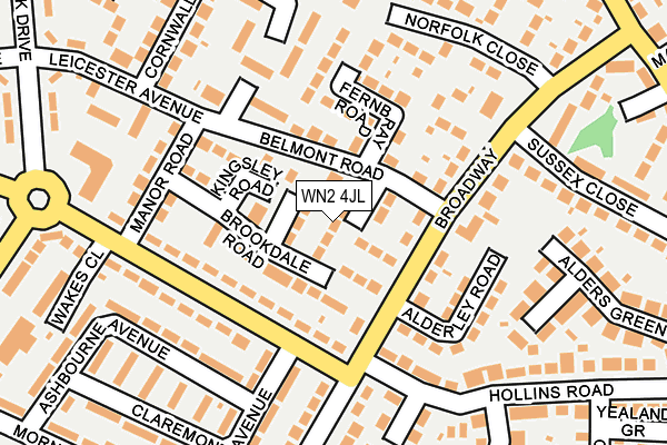 WN2 4JL map - OS OpenMap – Local (Ordnance Survey) WN2 4JL map - OS OpenMap – Local (Ordnance Survey)