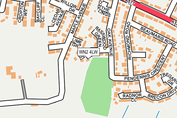 WN2 4LW map - OS OpenMap – Local (Ordnance Survey) WN2 4LW map - OS OpenMap – Local (Ordnance Survey)