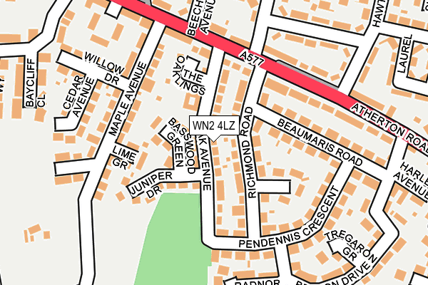 WN2 4LZ map - OS OpenMap – Local (Ordnance Survey) WN2 4LZ map - OS OpenMap – Local (Ordnance Survey)