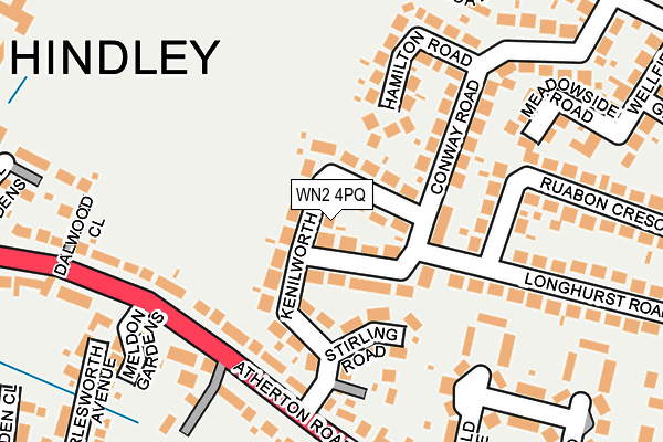 WN2 4PQ map - OS OpenMap – Local (Ordnance Survey) WN2 4PQ map - OS OpenMap – Local (Ordnance Survey)