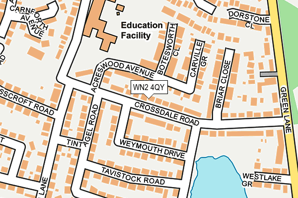 WN2 4QY map - OS OpenMap – Local (Ordnance Survey) WN2 4QY map - OS OpenMap – Local (Ordnance Survey)