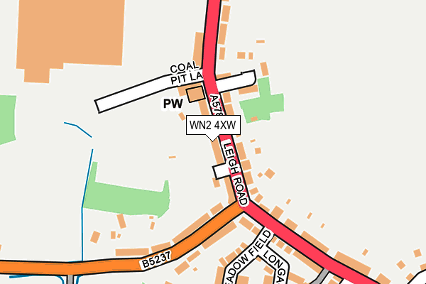 WN2 4XW map - OS OpenMap – Local (Ordnance Survey) WN2 4XW map - OS OpenMap – Local (Ordnance Survey)