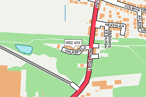 WN2 4XX map - OS OpenMap – Local (Ordnance Survey)