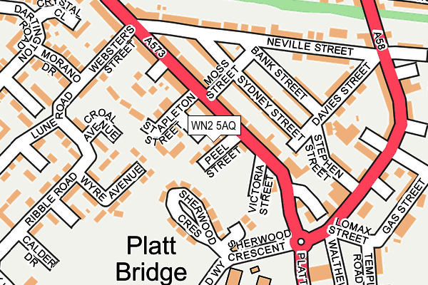 WN2 5AQ map - OS OpenMap – Local (Ordnance Survey) WN2 5AQ map - OS OpenMap – Local (Ordnance Survey)