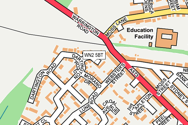 WN2 5BT map - OS OpenMap – Local (Ordnance Survey) WN2 5BT map - OS OpenMap – Local (Ordnance Survey)