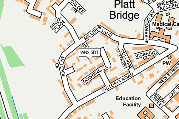 WN2 5DT map - OS OpenMap – Local (Ordnance Survey) WN2 5DT map - OS OpenMap – Local (Ordnance Survey)