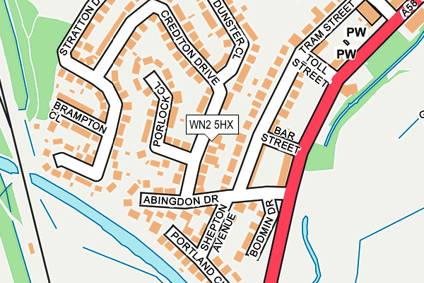 WN2 5HX map - OS OpenMap – Local (Ordnance Survey) WN2 5HX map - OS OpenMap – Local (Ordnance Survey)