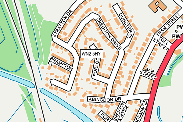 WN2 5HY map - OS OpenMap – Local (Ordnance Survey) WN2 5HY map - OS OpenMap – Local (Ordnance Survey)