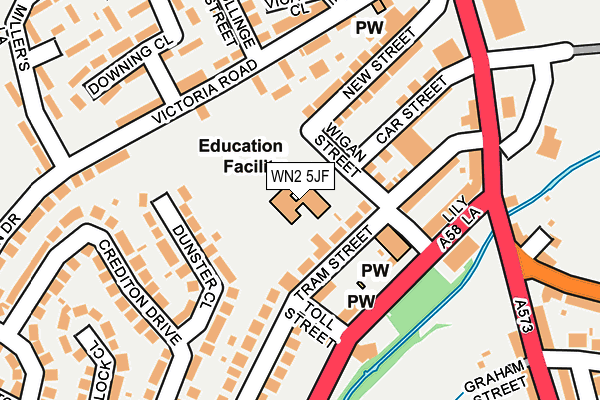 WN2 5JF map - OS OpenMap – Local (Ordnance Survey) WN2 5JF map - OS OpenMap – Local (Ordnance Survey)