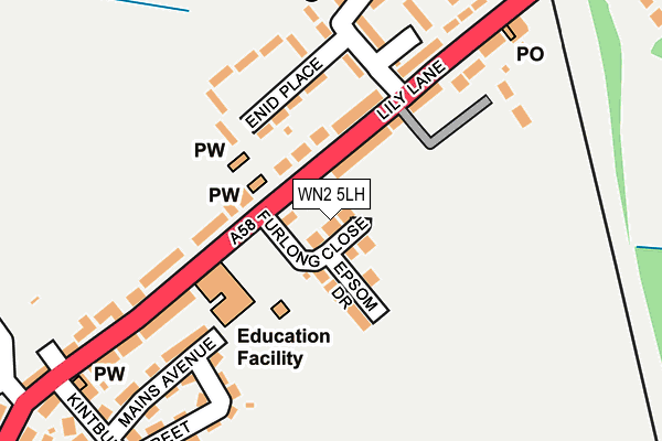 WN2 5LH map - OS OpenMap – Local (Ordnance Survey) WN2 5LH map - OS OpenMap – Local (Ordnance Survey)
