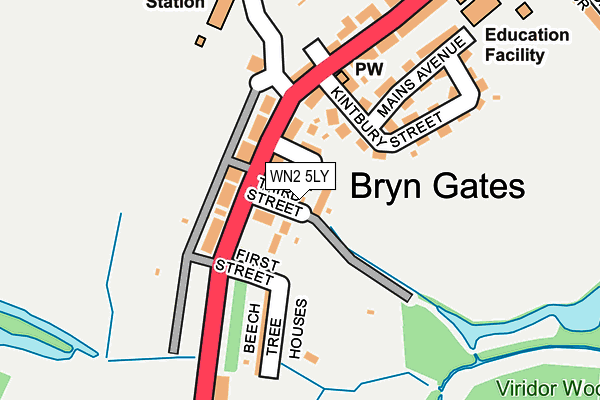WN2 5LY map - OS OpenMap – Local (Ordnance Survey) WN2 5LY map - OS OpenMap – Local (Ordnance Survey)