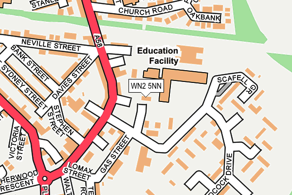 WN2 5NN map - OS OpenMap – Local (Ordnance Survey) WN2 5NN map - OS OpenMap – Local (Ordnance Survey)