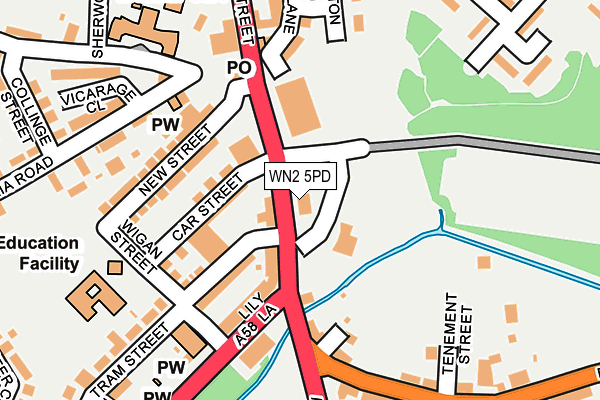 WN2 5PD map - OS OpenMap – Local (Ordnance Survey) WN2 5PD map - OS OpenMap – Local (Ordnance Survey)
