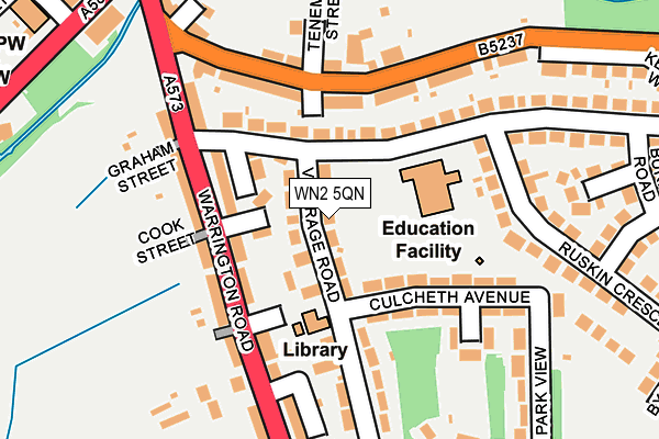 WN2 5QN map - OS OpenMap – Local (Ordnance Survey) WN2 5QN map - OS OpenMap – Local (Ordnance Survey)
