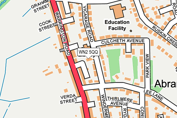 WN2 5QQ map - OS OpenMap – Local (Ordnance Survey) WN2 5QQ map - OS OpenMap – Local (Ordnance Survey)