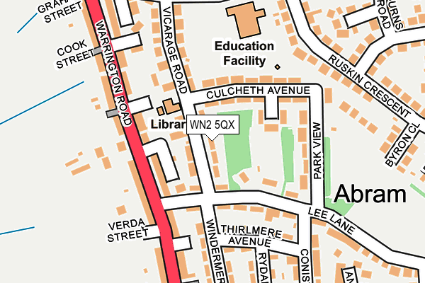 WN2 5QX map - OS OpenMap – Local (Ordnance Survey) WN2 5QX map - OS OpenMap – Local (Ordnance Survey)
