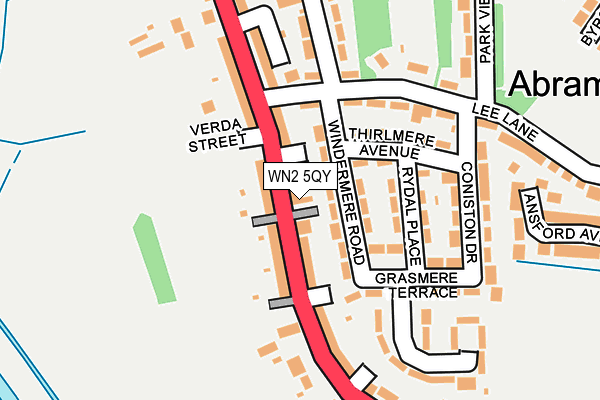 WN2 5QY map - OS OpenMap – Local (Ordnance Survey)