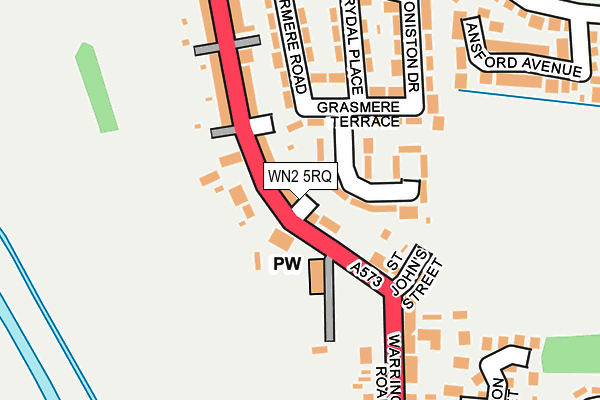 WN2 5RQ map - OS OpenMap – Local (Ordnance Survey) WN2 5RQ map - OS OpenMap – Local (Ordnance Survey)