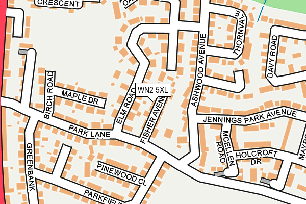 WN2 5XL map - OS OpenMap – Local (Ordnance Survey) WN2 5XL map - OS OpenMap – Local (Ordnance Survey)