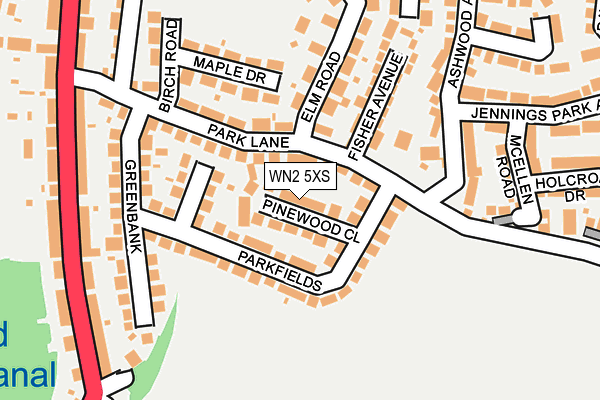 WN2 5XS map - OS OpenMap – Local (Ordnance Survey) WN2 5XS map - OS OpenMap – Local (Ordnance Survey)
